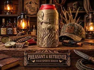 PHEASANT & RETRIEVER - Koozie Can Holder
