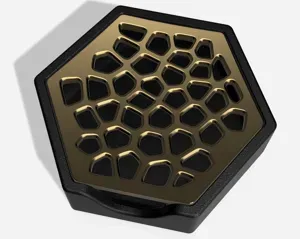 Soap Hex Dish with Lid Voronoi Design
