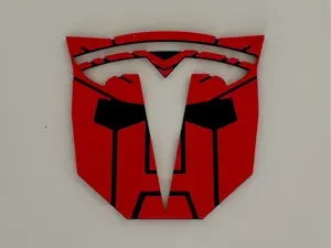 Transformers Autobot + Tesla Emblem Logo Cover