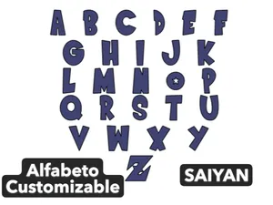 Alfabeto 3D Personalizzabile Text 3D – Font SAIYAN