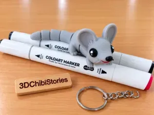 Cute Mini Mouse Flexi Keychain | Single Color