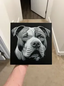 Pitbull Face Art Hueforge