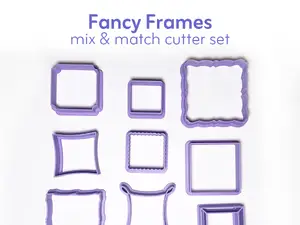Fancy frames clay cutter set