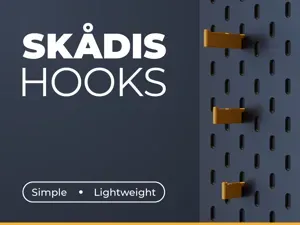 IKEA Skadis Basics - Minimalist Straight Hooks Set