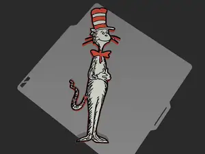 Cat in the Hat COLORED With FLEXI Tail