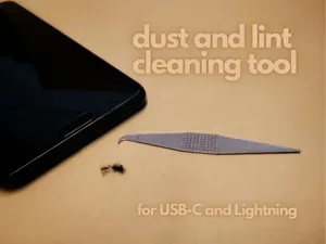 Dust and lint cleaner tool for phone charging port