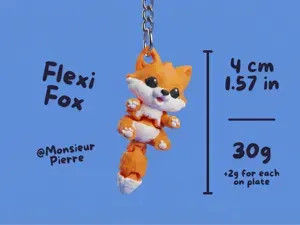 Flexi Fox – Cute Articulated Keychain