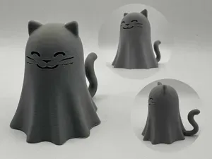 Ghost Cat – Cute Halloween Figurine