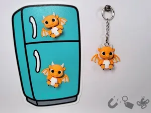 Flexi Dragon – Magnet & Keychain