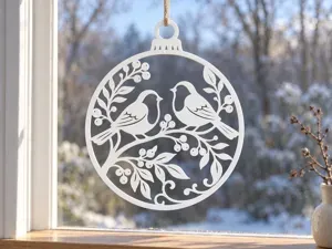 Winter Birds & Berries – Christmas Hanging Decor