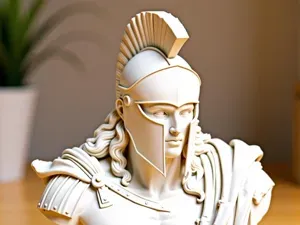 Bust of a handsome Spartan soldier