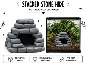 Stacked Stone Hide – Naturalistic Rock Formation