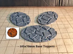 105 x 70 mm Lava / Deep Cracked Mud Base Toppers