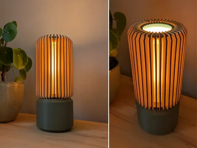 Moderne Lampe mit 3D Gedruckten oder Holzelementen — Фото 4 из 5
