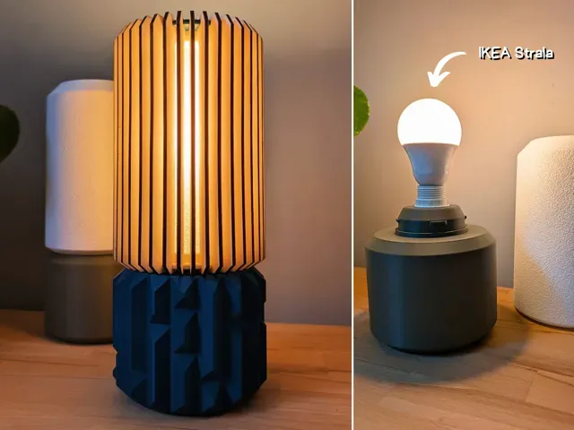 Moderne Lampe mit 3D Gedruckten oder Holzelementen — Фото 5 из 5