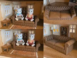 1:12 Dollhouse Chesterfield Couch, sofa