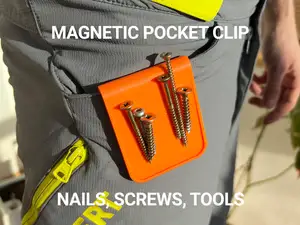 Magnetic Pocket Clip for Screws, Nails, Tools