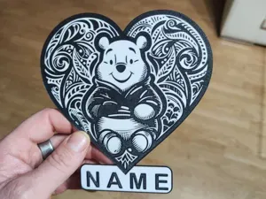 WINNIE THE POOH CORAZON-TU NOMBRE