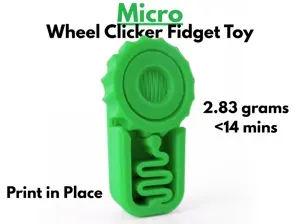 Micro Wheel Clicker Fidget Toy (Print in Place)