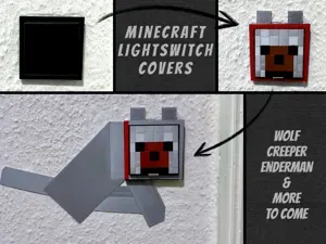 Minecraft Light Switch Covers - Pixel Heroes