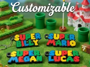 Personalized key tag Super Mario