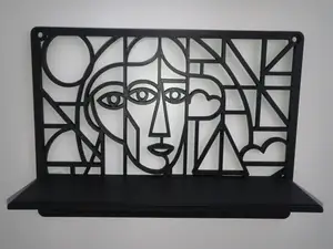 Modern Cubist Geometric Wall Shelf – Decorative