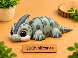 Cute Chibi Ankylosaurus Flexi | Single Color Print