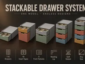 Parametric Stackable Drawer System
