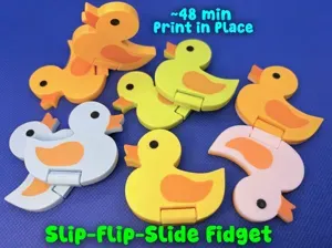 Cruise Duck Slider + Flip Fidget (Print in Place)