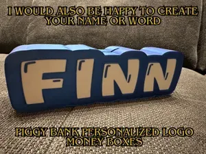 piggy bank personalized Namemoney boxes Finn
