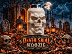 DEATH SKULL Koozie Can Holder