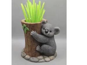 Koala and eucalyptus flowerpot