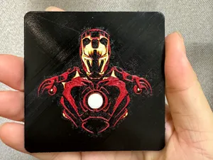 iron man hueforge refrigerator sticker 钢铁侠多色打印冰箱贴