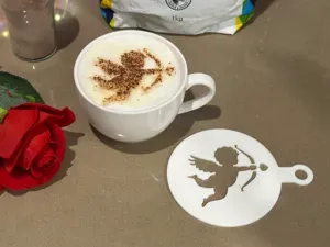 Cupid Valentines - Coffee Stencil Cappuccino Art