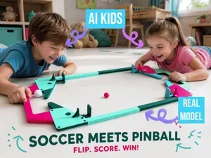 XXL Modular Tabletop Soccer Pinball Game 2 Player