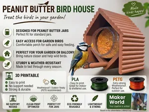 Peanut Butter Jar Bird Feeder – 3D Print