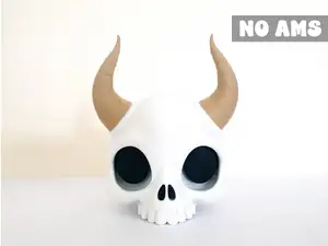 Cute Demon Skull with Horns - NO AMS
