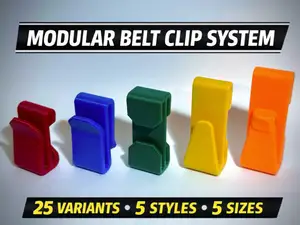 Heavy-Duty Belt Clip | 25 Variants | EDC & Tools