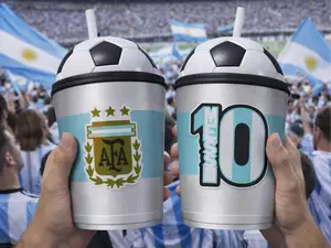 Vaso Milkshake Argentina y Messi Mundial FIFA 2026