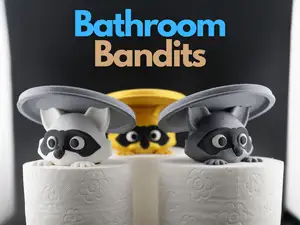 Toilet Paper Bandits! Spare toilet paper holder