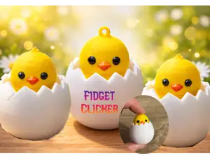 Chick Keychain – Clickable Anti-Stress Fidget
