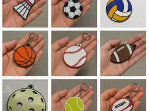 Pack 9 Can Tab Opener Keychain Balls Sports 3D