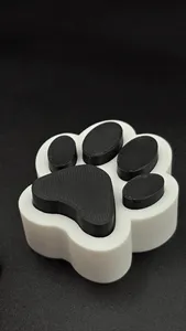 Dog paw clicker toy for AMS