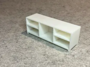 Dollhouse TV bench miniature house