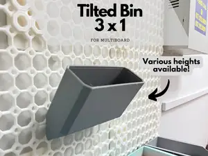 Tilted Bins for Multiboard - 3x1 (various heights)