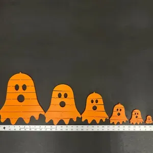 Flexi Halloween Ghosts - 6 Sizes - With and Without Hanging Holes. One Keyring Size.