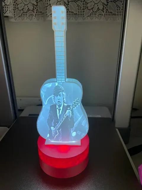 lithophanie guitare angus young — Image 5 of 11
