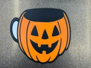 HALLOWEEN PUMPKIN COFFEE CUP SHAPED COASTER