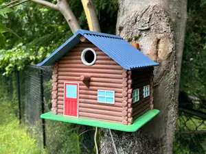 Ultimate Log Cabin Birdhouse - Wifi Camera Ready