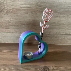 Mother's Day Heart vase with LED / Muttertag Herz